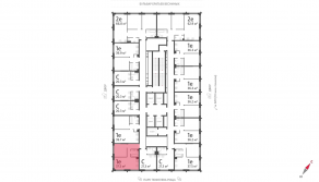 ЖК «ЗИЛАРТ», планировка 1-комнатной квартиры, 37.50 м²
