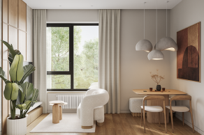 ЖК «ARTEL», планировка 2-комнатной квартиры, 61.20 м²