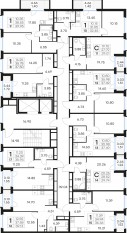 ЖК «GloraX Парголово», планировка 1-комнатной квартиры, 36.46 м²