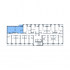 ЖК «Полис Приморский 2», планировка 2-комнатной квартиры, 60.80 м²