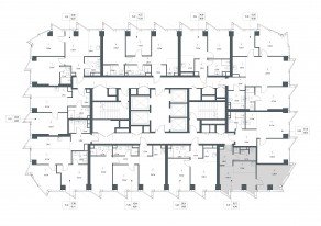 ЖК «Famous», планировка 1-комнатной квартиры, 42.48 м²