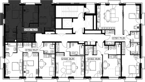 ЖК «Селигер Сити», планировка 2-комнатной квартиры, 57.70 м²