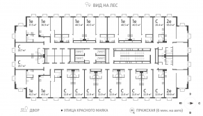 ЖК «ParkSide», планировка студии, 22.60 м²