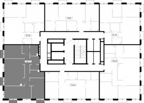 ЖК «MOD», планировка 3-комнатной квартиры, 105.77 м²