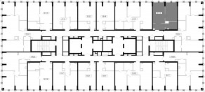 ЖК «MOD», планировка 1-комнатной квартиры, 41.10 м²