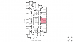 ЖК «Марк», планировка 1-комнатной квартиры, 39.70 м²