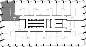 ЖК «MOD», планировка 1-комнатной квартиры, 60.53 м²