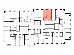 ЖК «Нарвин», планировка 1-комнатной квартиры, 34.70 м²