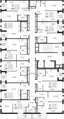 ЖК «GloraX Парголово», планировка 1-комнатной квартиры, 37.56 м²