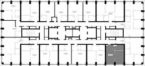 ЖК «MOD», планировка 1-комнатной квартиры, 42.12 м²
