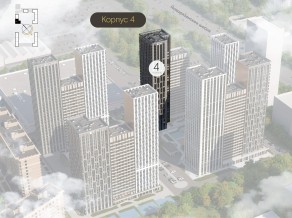 ЖК «Дюна», планировка 3-комнатной квартиры, 76.67 м²