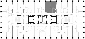 ЖК «MOD», планировка 1-комнатной квартиры, 43.35 м²