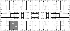 ЖК «MOD», планировка 1-комнатной квартиры, 41.18 м²