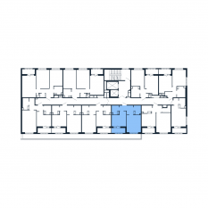 ЖК «Полис Приморский 2», планировка 1-комнатной квартиры, 34.20 м²