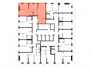 ЖК «2-й Иртышский», планировка 3-комнатной квартиры, 83.00 м²