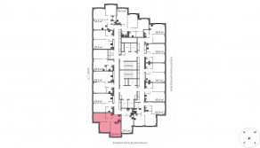 ЖК «Марк», планировка 2-комнатной квартиры, 52.60 м²