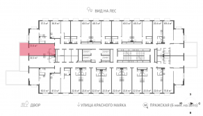 ЖК «ParkSide», планировка студии, 31.90 м²