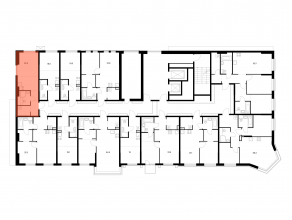 ЖК «Москворечье», планировка студии, 26.90 м²