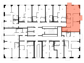 ЖК «Бунинская набережная», планировка 2-комнатной квартиры, 64.30 м²