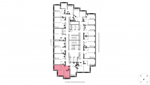ЖК «Марк», планировка 2-комнатной квартиры, 49.60 м²