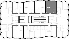 ЖК «MOD», планировка 1-комнатной квартиры, 46.78 м²