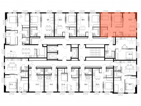 ЖК «Ярославский квартал», планировка 2-комнатной квартиры, 55.60 м²