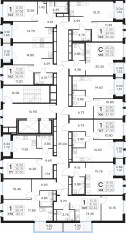 ЖК «GloraX Парголово», планировка 1-комнатной квартиры, 40.11 м²