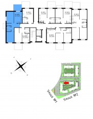 МЖК «Счастье 2.0», планировка 2-комнатной квартиры, 57.80 м²