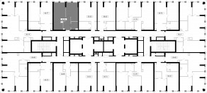 ЖК «MOD», планировка 1-комнатной квартиры, 40.96 м²