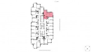 ЖК «Марк», планировка 2-комнатной квартиры, 54.70 м²