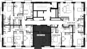 ЖК «Селигер Сити», планировка студии, 34.88 м²