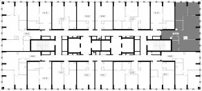 ЖК «MOD», планировка 3-комнатной квартиры, 85.64 м²