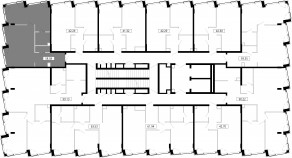 ЖК «MOD», планировка 1-комнатной квартиры, 58.58 м²
