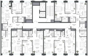 ЖК «Михалковский», планировка 3-комнатной квартиры, 67.20 м²