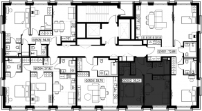 ЖК «Селигер Сити», планировка 1-комнатной квартиры, 40.12 м²