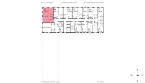 ЖК «Лучи», планировка 2-комнатной квартиры, 53.20 м²