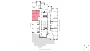ЖК «Марк», планировка 2-комнатной квартиры, 55.30 м²