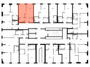ЖК «Бунинская набережная», планировка 1-комнатной квартиры, 37.80 м²