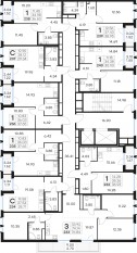 ЖК «GloraX Парголово», планировка 1-комнатной квартиры, 36.93 м²