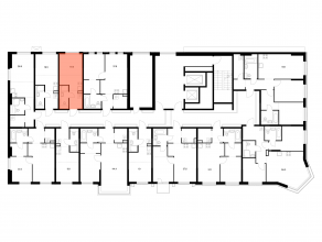 ЖК «Москворечье», планировка студии, 19.50 м²