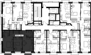 ЖК «Селигер Сити», планировка 2-комнатной квартиры, 61.76 м²
