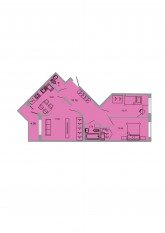 ЖК «Стороны света», планировка 3-комнатной квартиры, 72.00 м²
