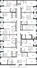 ЖК «GloraX Парголово», планировка 1-комнатной квартиры, 36.93 м²