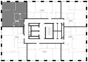 ЖК «MOD», планировка 2-комнатной квартиры, 80.11 м²
