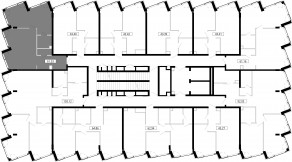 ЖК «MOD», планировка 1-комнатной квартиры, 61.53 м²
