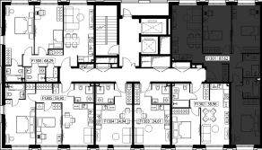 ЖК «Селигер Сити», планировка 3-комнатной квартиры, 87.75 м²