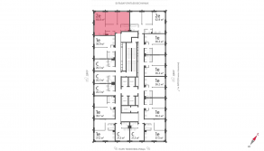 ЖК «ЗИЛАРТ», планировка 2-комнатной квартиры, 66.00 м²