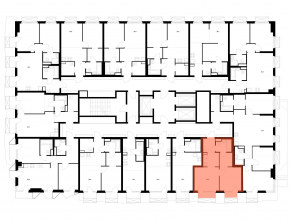 ЖК «2-й Иртышский», планировка 1-комнатной квартиры, 34.90 м²