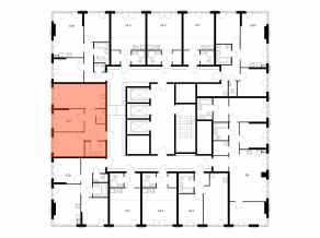 ЖК «2-й Иртышский», планировка 2-комнатной квартиры, 50.70 м²