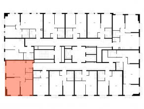 ЖК «Ярославский квартал», планировка 2-комнатной квартиры, 57.50 м²